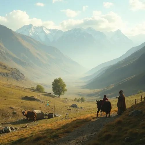 wakhan,rural landscape,mountain pasture,alpine pastures,the pamir mountains,mountain cows,goatherd,herders,mountain scene,pamir,kyrgystan,alpine landscape,mountain landscape,yarlung,altai,the pamir highway,landscape background,mongolia eastern,mountainous landscape,mountain valley,Photography,General,Realistic