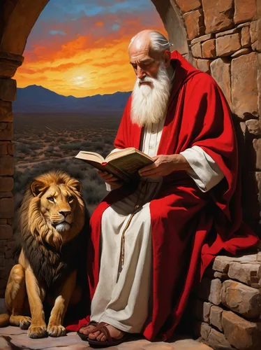 biblical narrative characters,new testament,old testament,benediction of god the father,king david,bible pics,bibel,lion father,twelve apostle,bible study,king lear,bibliology,abraham,amethist,prayer book,torah,moses,sermon,lion,palm sunday scripture,Illustration,Realistic Fantasy,Realistic Fantasy 29