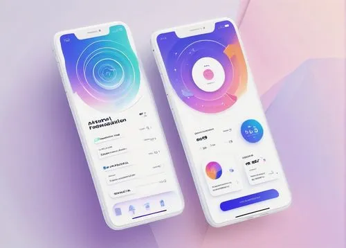 Modern minimalist architecture design mobile app, sleek interface, geometric shapes, clean lines, pastel colors, 3D visualizations, rotating models, zooming in/out features, scrollable feed, categoriz