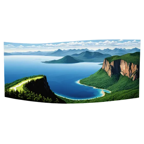 flat panel display,panoramic landscape,projection screen,landscape background,view panorama landscape,coastal and oceanic landforms,lake baikal,an island far away landscape,mountainous landforms,mountain and sea,coastal landscape,kei islands,mountainous landscape,aeolian landform,led-backlit lcd display,tahiti,la gomera,molokai,tasmania,guanabá real,Illustration,Vector,Vector 09