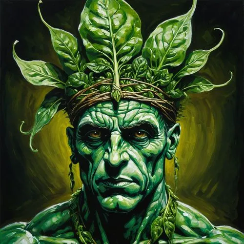 шмонтий шпинат,mandrake,cernunnos,greenman,mandragora,shaman,arcimboldi,druidic,cecropia,maramba,capitata,bodypainting,anahata,kale,ayahuasca,green skin,verte,druidism,skaar,sankara,mandraki,Illustrat