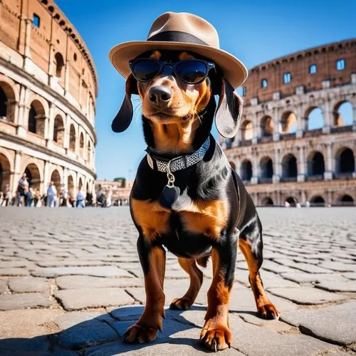 italy colosseum,colosseum,turista,dachshund yorkshire,dachshund,dog photography,the colosseum,colloseum,colosseo,doberman,dobermannt,in the colosseum,roman coliseum,pinscher,dobermans,touristed,rome,indiana jones,maximus,lucca,Photography,General,Realistic