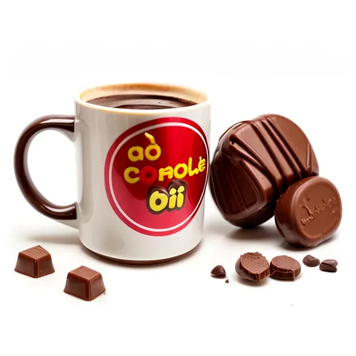 chocolate candy next to a mug coffe,cup of cocoa,chocolate-coated peanut,cup coffee,chocolate-covered coffee bean,peanut butter cups,chokladboll,coffee mug,mug,hot chocolate,cup,cocoa solids,peanut bu