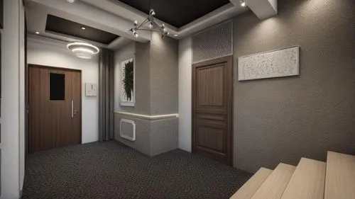 hallway space,3d rendering,hallway,entryway,render,ceiling lighting,modern room,room door,wall lamp,modern office,interior design,entryways,walk-in closet,room lighting,interior modern design,wall light,3d render,mudroom,3d rendered,architraves,Interior Design,Floor plan,Interior Plan,Modern Dark