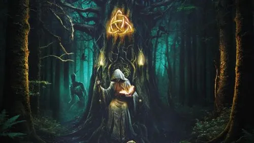 mirkwood,holy forest,haunted forest,ent,fantasy picture,woodcreepers