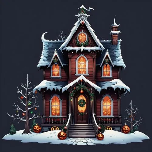 winter house,houses clipart,gingerbread house,christmas house,the gingerbread house,witch's house,gingerbread houses,christmas wallpaper,witch house,christmasbackground,christmas mock up,santaland,christmas town,christmas motif,christmas landscape,christmas lantern,snow house,gruenbaum,christmas snowy background,christmas scene,Illustration,Abstract Fantasy,Abstract Fantasy 11