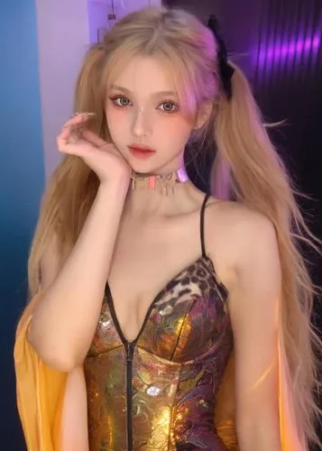 a girl with very long blonde hair wearing gold dress,kotova,gabsi,szewczenko,ann,drena,halie