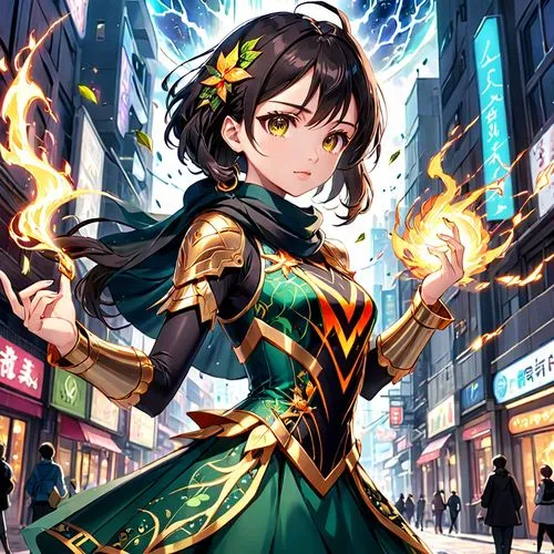 fire background,fire angel,honolulu,nico,fire lily,fire artist,cg artwork,sword lily,flame spirit,fire siren,alibaba,kayano,honmei choco,hong,asia,xiaochi,dancing flames,ixia,flame robin,azalea,Anime,Anime,Traditional