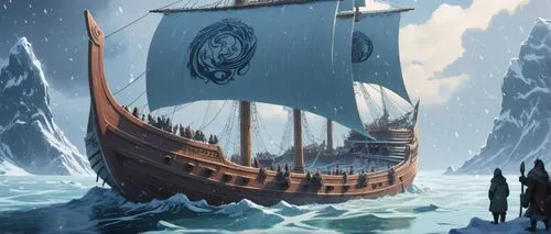 maelstrom,viking ship,caravel,galleon ship,galleon,sea sailing ship,viking ships,sail ship,vikings,ice boat,sea fantasy,viking,sailing ship,raftsundet,longship,pirate ship,scarlet sail,the ship,glory of the snow,northrend,Conceptual Art,Fantasy,Fantasy 01