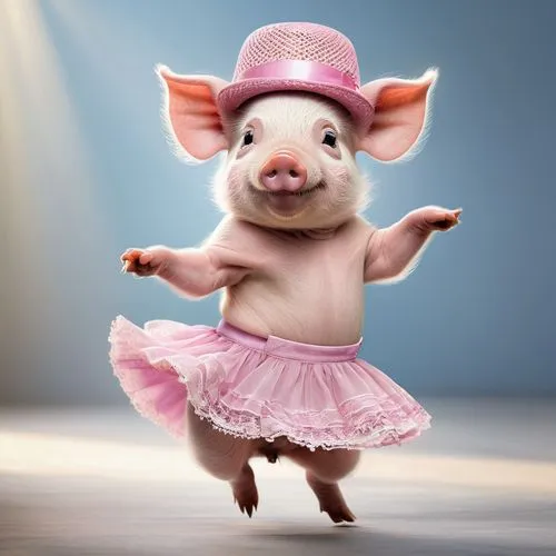 animals play dress-up,kawaii pig,mini pig,pork-pie hat,suckling pig,little girl ballet,piglet,pig,teacup pigs,babi panggang,musical rodent,pubg mascot,domestic pig,ballet tutu,mouse bacon,pot-bellied pig,go-go dancing,swine,lucky pig,ballet dancer,Photography,General,Natural