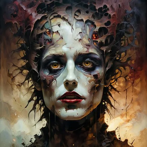 viveros,gothic portrait,unseelie,moreau,the enchantress,savickas,Conceptual Art,Oil color,Oil Color 11