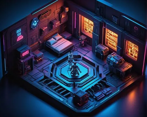 computer room,spaceship interior,ufo interior,voxel,cinema 4d,cybertown,3d render,research station,electrohome,doctor's room,laboratory,space station,retro diner,engine room,an apartment,cyberscope,game room,apartment,rooms,microstation,Unique,Paper Cuts,Paper Cuts 03