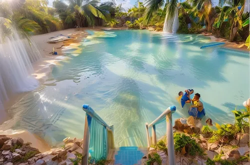 thermal spring,diamond lagoon,water park,underwater playground,thermal bath,mineral spring,volcano pool,underwater oasis,tropical island,loro parque,outdoor pool,water spring,swimming pool,mahogany bay,loro park,bahamas,lagoon,dominican republic,haiti,garden of eden