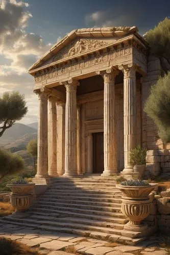 greek temple,amphipolis,artemis temple,temple of diana,roman temple,erechtheion,the ancient world,metapontum,leptis,temple of hercules,panagora,delphi,ancient house,tempio,house with caryatids,messene,laodicea,ancient civilization,athene,pyrrho,Illustration,American Style,American Style 03