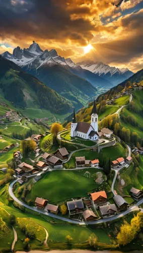 south tyrol,alpine pastures,mountain village,alpine landscape,asturias,alpine village,Photography,General,Natural