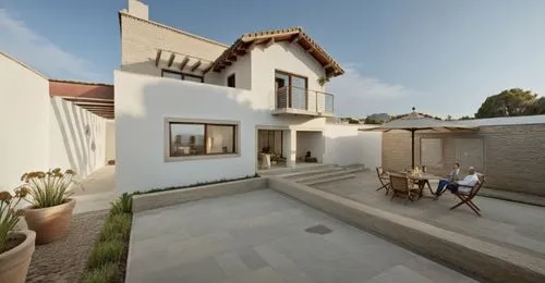 In a cozy, rustic-looking garden, a group of multi-layered animals gather around a large concrete structure with angular angular blocks. The building features intricate brickwork and intricate designs