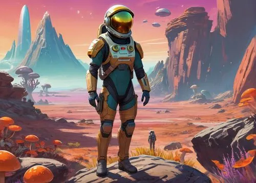 nms,explorer,farpoint,gek,martian,vanu,desert planet,extrasolar,explorers,boldly,sci - fi,skyterra,scifi,colonist,zentraedi,exploration,barren,abovian,orionis,andromeda,Unique,Design,Character Design