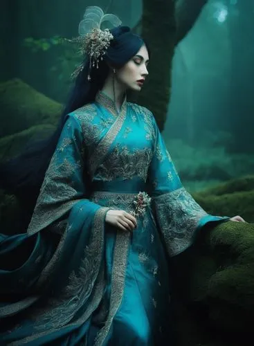 hanfu,oriental princess,blue enchantress,nihang,blue peacock,geisha girl,maiko,jingna,geisha,kunqu,japanese woman,heian,fairie,oriental girl,oriental,inner mongolian beauty,fairy queen,geishas,faery,faerie,Photography,Artistic Photography,Artistic Photography 12