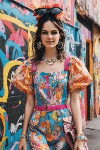 colorful floral,floral dress,colorful,vintage floral,colorful background,colorful city,transadelaide,alebrije,karvelas,multi coloured,floral,qipao,jojo,florals,colourful,retro woman,multi color,nolita,kimono,la catrina,Photography,Realistic