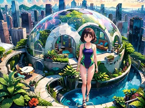 diamond lagoon,fairy world,fantasy city,aqua studio,glass sphere,fantasy world,Anime,Anime,Realistic