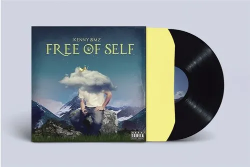 a yellow and black colored vinyl album with a woman under a cloud on it,cd cover,digipak,blank vinyl record jacket,yourself,free and edited,discs vinyl