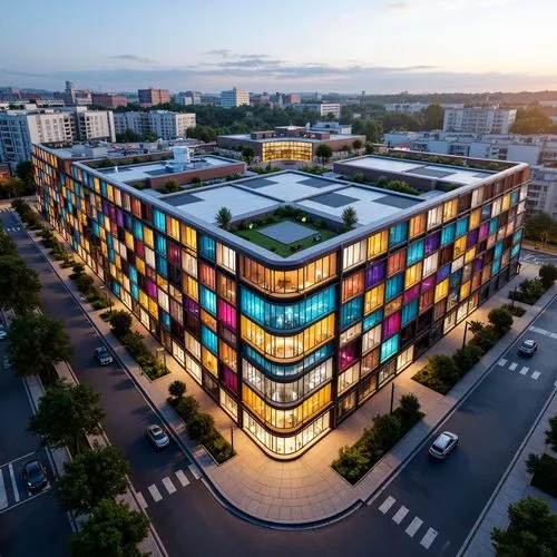 skolkovo,europan,mvrdv,colorful facade,nanterre,rigshospitalet,zoetermeer,rikshospitalet,building honeycomb,glass facade,new building,kerava,eindhoven,danube centre,floridsdorf,appartment building,bydgoszcz,architekten,newbuilding,cubic house