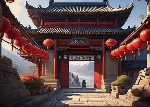 wudang,tianxia,asian architecture,lijiang,baoqing,xiangshan,hanhwa,dojo,zhifu,xuezhong,hall of supreme harmony,victory gate,wuzhong,hanzhong,huayi,jinchuan,hanging temple,quanzhong,jixian,xifeng,Conceptual Art,Sci-Fi,Sci-Fi 23