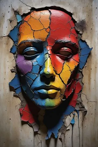 streetart,graffiti art,urban street art,urban art,street art,multicolor faces,public art,tear-off,plastic arts,jigsaw,shattered,facets,broken pane,wall art,cracked,cool pop art,graffiti,street artist,broken glass,street artists,Illustration,Abstract Fantasy,Abstract Fantasy 18