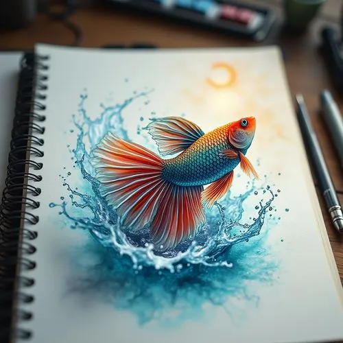 rainbowfish,koi fish,betta fish,blue fish,fish in water,beautiful fish,Photography,General,Realistic