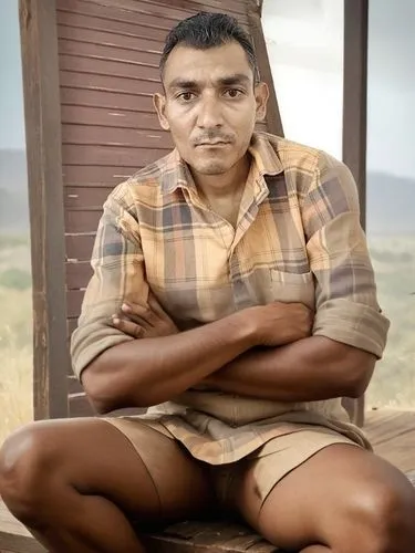 a man sitting down with his arms crossed,veerappan,taghmaoui,jadeja,rgv,kammula,kaneria