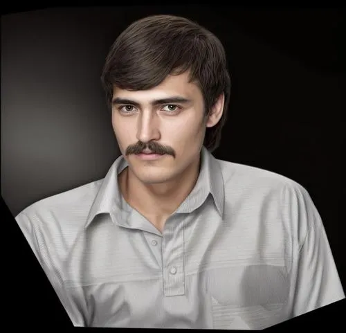 the man is wearing a white shirt with a mustache,ilyasova,mammadyarov,lukashenka,stepanyan,aykut,erkan,Common,Common,Natural