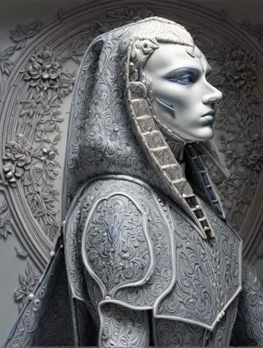 stone sculpture,raven sculpture,warrior woman,woman sculpture,stone carving,the snow queen,statuary,art deco woman,celtic queen,female warrior,joan of arc,suit of the snow maiden,sculpture,bronze scul