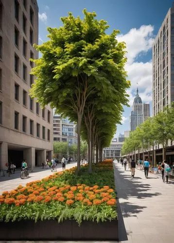 pedestrianized,costanera center,urban park,tangerine tree,flourishing tree,biopolis,peachtree,paved square,landscaped,ailanthus,vegetated,arborway,botanical square frame,ordinary boxwood beech trees,citycenter,3d rendering,tree-lined avenue,metrotech,broadgate,maple bush,Photography,Documentary Photography,Documentary Photography 21