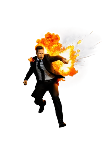 Special effects, explosion, fireball, smoke, debris, dynamic movement, intense lighting, dramatic composition, high contrast, vibrant colors, fast shutter speed, cinematic feel, action-packed scene.,a