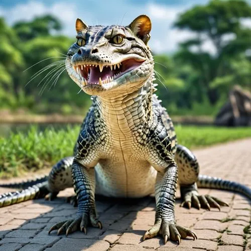 real gavial,malagasy taggecko,muggar crocodile,philippines crocodile,marsh crocodile,west african dwarf crocodile,freshwater crocodile,south american alligators,blue tongue skink,crocodilian reptile,basiliscus,iguana,little crocodile,ring-tailed iguana,ctenosaura,tuatara,agamid,salt water crocodile,missisipi aligator,guana,Photography,General,Realistic