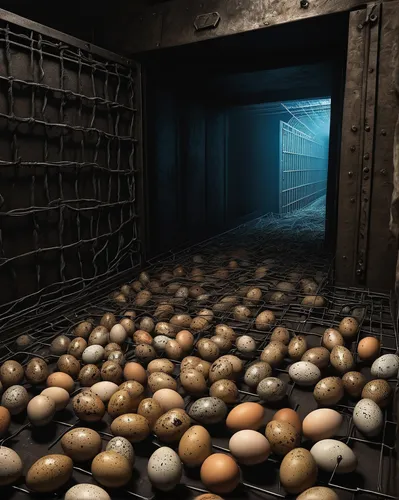 Write a thrilling suspense novel where a secret organization is determined to steal the rare and powerful egg net hidden in a high-security vault. #mystery,free-range eggs,range eggs,broken eggs,chick