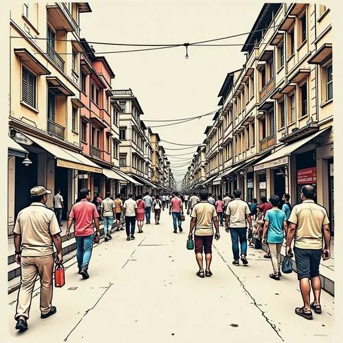 kathmandu,divisoria,istiklal,tblisi,napoli,caddesi,Illustration,Realistic Fantasy,Realistic Fantasy 02