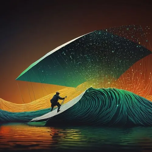 wavevector,big wave,surfboard,surfing,surfer,tsunami,Art,Artistic Painting,Artistic Painting 25