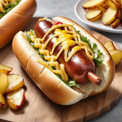 Crie uma imagem de um hot dog coberto com batata palha brasileira, com destaque especial para as batatas. O hot dog deve ter um pão macio e dourado, uma salsicha suculenta, e estar levemente coberto c