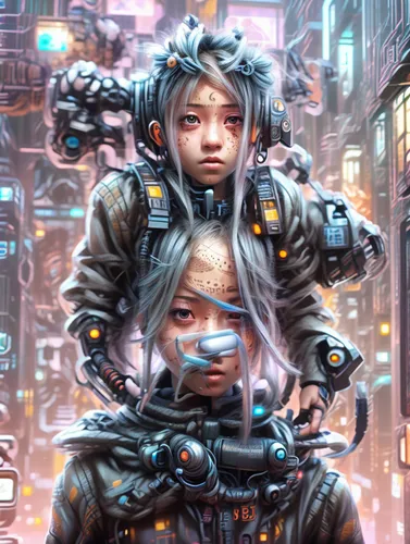 cyberpunk,sci fiction illustration,cybernetics,cyborg,scifi,dystopian,dystopia,harajuku,cyber,mecha,sci fi,sci - fi,sci-fi,cyberspace,machines,mech,mechanical,world digital painting,futuristic,steampunk