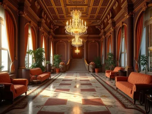 royal interior,ritzau,corridor,villa cortine palace,villa farnesina,foyer,venaria,villa d'este,entrance hall,hallway,parador,villa balbianello,enfilade,cliveden,palazzo barberini,europe palace,palazzo,paradores,dolmabahce,residenz,Photography,General,Realistic