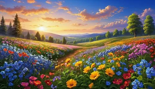 flower field,meadow landscape,blanket of flowers,field of flowers,flower meadow,flowers field,blooming field,meadow in pastel,landscape background,splendor of flowers,sea of flowers,flowering meadow,mountain meadow,springtime background,flower background,spring meadow,summer meadow,flower painting,alpine meadow,spring background,Photography,General,Realistic