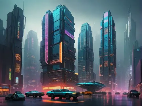 futuristic landscape,cybercity,futuristic,cybertown,cyberpunk,cyberport,cityscape,metropolis,dystopian,polara,futurist,cyberia,cyberworld,scifi,futuristic architecture,fantasy city,sci - fi,microdistrict,dystopias,futuregen,Illustration,Japanese style,Japanese Style 08