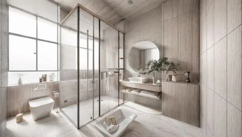 modern minimalist bathroom,luxury bathroom,bathroom,shower bar,shower door,3d rendering,room divider,wooden windows,bathroom cabinet,shower base,archidaily,interior modern design,washroom,kitchen design,laundry room,tile kitchen,core renovation,render,washbasin,modern room,Interior Design,Bathroom,Modern,Asian Modern Urban