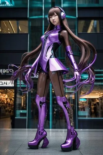 evangelion evolution unit-02y,cosplay image,melia,morphogenetic,violacea,hatsune,Conceptual Art,Sci-Fi,Sci-Fi 09