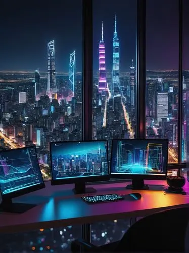 computer workstation,cyberpunk,computer room,pc tower,cyberscene,cybercity,workstations,modern office,fractal design,cyberview,cybertown,computer graphic,cyberport,blur office background,working space,computer screen,computer art,computerized,thinkcentre,desktops,Photography,Documentary Photography,Documentary Photography 15