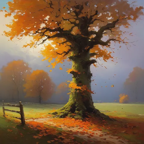 autumn landscape,autumn tree,fall landscape,autumn morning,autumn fog,autumn light,oak tree,autumn scenery,autumn idyll,one autumn afternoon,autumn background,autumn day,maple tree,the autumn,autumn trees,late autumn,isolated tree,in the autumn,autumn,light of autumn,Conceptual Art,Sci-Fi,Sci-Fi 22