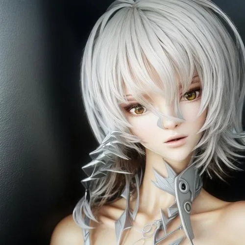 piko,doll's facial features,silver,female doll,artist doll,whitey,silvery,realdoll,rei ayanami,silver rain,white rose snow queen,painter doll,pale,porcelain doll,winterblueher,gray color,model doll,fuki,heterochromia,designer dolls