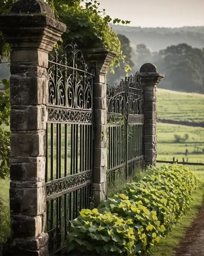 gateposts,brympton,doneraile,farm gate,gregynog,ireland,stone fence,stone gate,ballymaloe,gated,northern ireland,iron gate,fence gate,towneley,llanthony,drumlanrig,gates,gatehouses,farmleigh,pemberley,Photography,Black and white photography,Black and White Photography 08