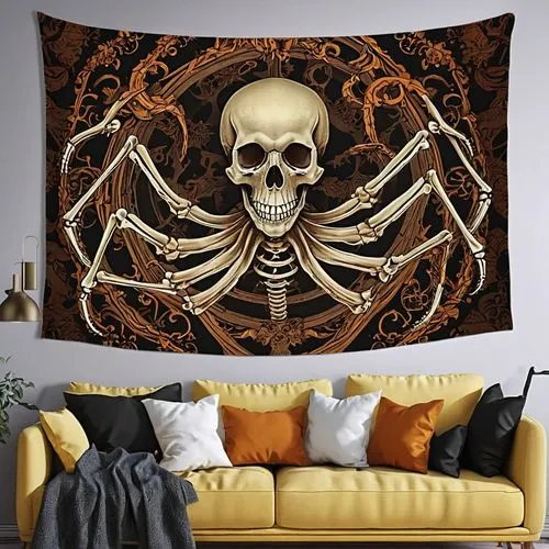 boho skull,nautical banner,jolly roger,vintage skeleton,halloween decor,tapestry,skull rowing,tapestries,skull and crossbones,skull and cross bones,day of the dead skeleton,halloween border,skull bones,skull allover,antler velvet,skelemani,modern decor,skeletonized,skulduggery,bucco,Photography,General,Realistic